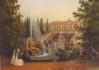 Большой каскад и Большой дворец в Петергофе. В.С.Садовников. 1845